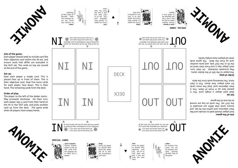 The new anomie game board